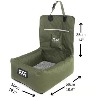 Doog Car Seat Green Gr. S/M 50x56x35xm bis 15kg